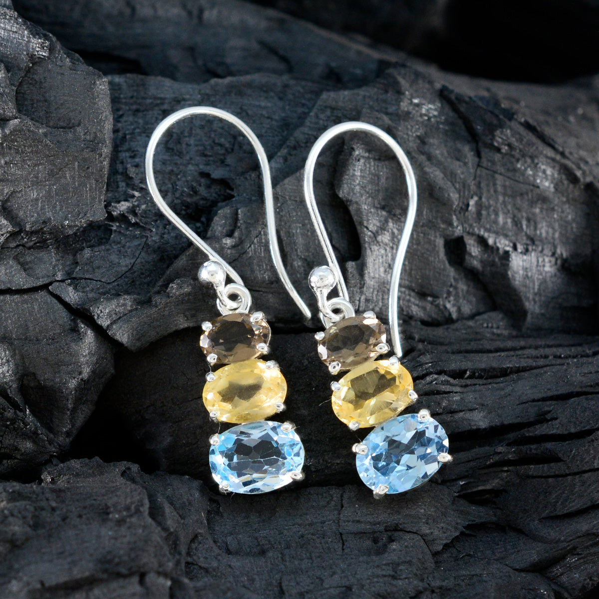 Multi-Korean-Ayaka-multiple-Dangle-multicolor-92.5-Silver-Earring