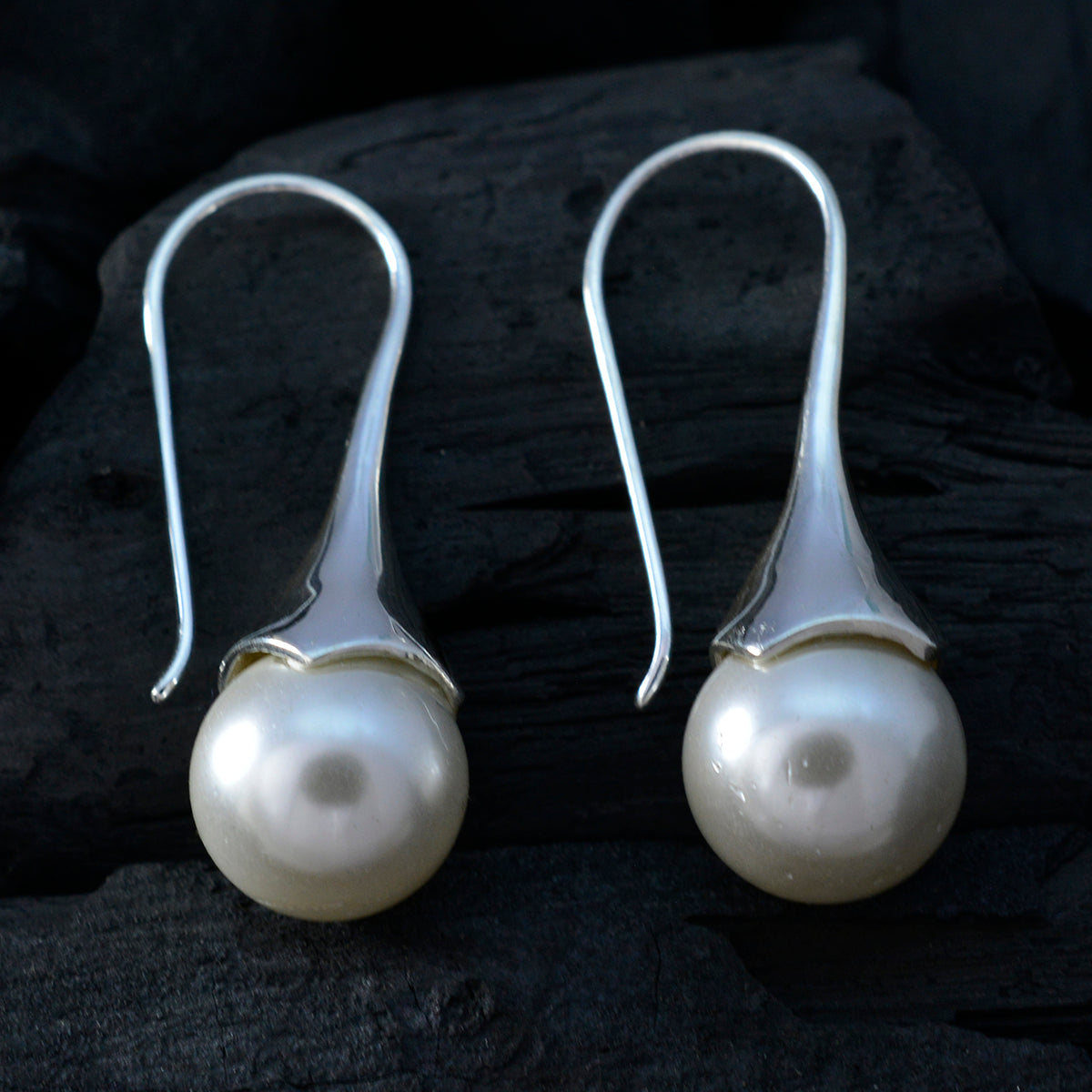 Pearl-Moroccan-Cecilia-Solitaire-Dangle-White-92.5-Silver-Earring