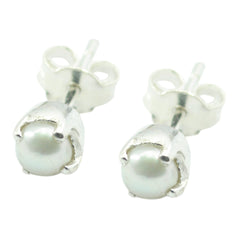 Pearl-Egyptian-Clara-Solitaire-Stud-White-92.5-Silver-Earring