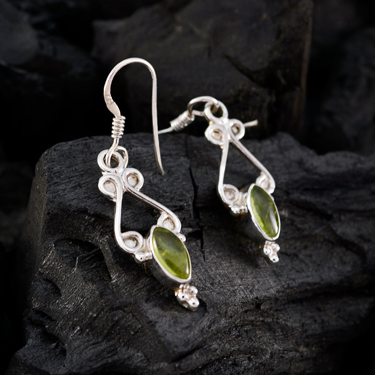 Peridot-Mexican-Gabriela-multiple-Dangle-Green-92.5-Silver-Earring