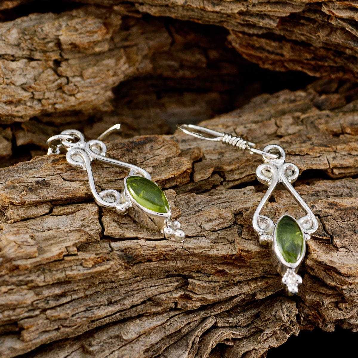Peridot-Mexican-Gabriela-multiple-Dangle-Green-92.5-Silver-Earring
