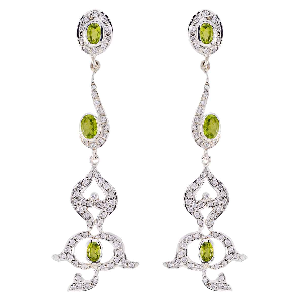 Peridot-Indian-Araya-multiple-Stud-Green-Sterling-Silver-Earring
