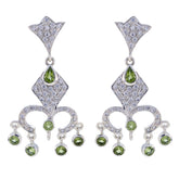 Peridot-Indian-Meera-multiple-Dangle-Green-92.5-Silver-Earring