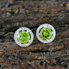 Peridot-American-Riley-Solitaire-Stud-Green-Silver-Earring
