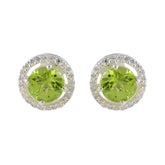 Peridot-American-Riley-Solitaire-Stud-Green-Silver-Earring