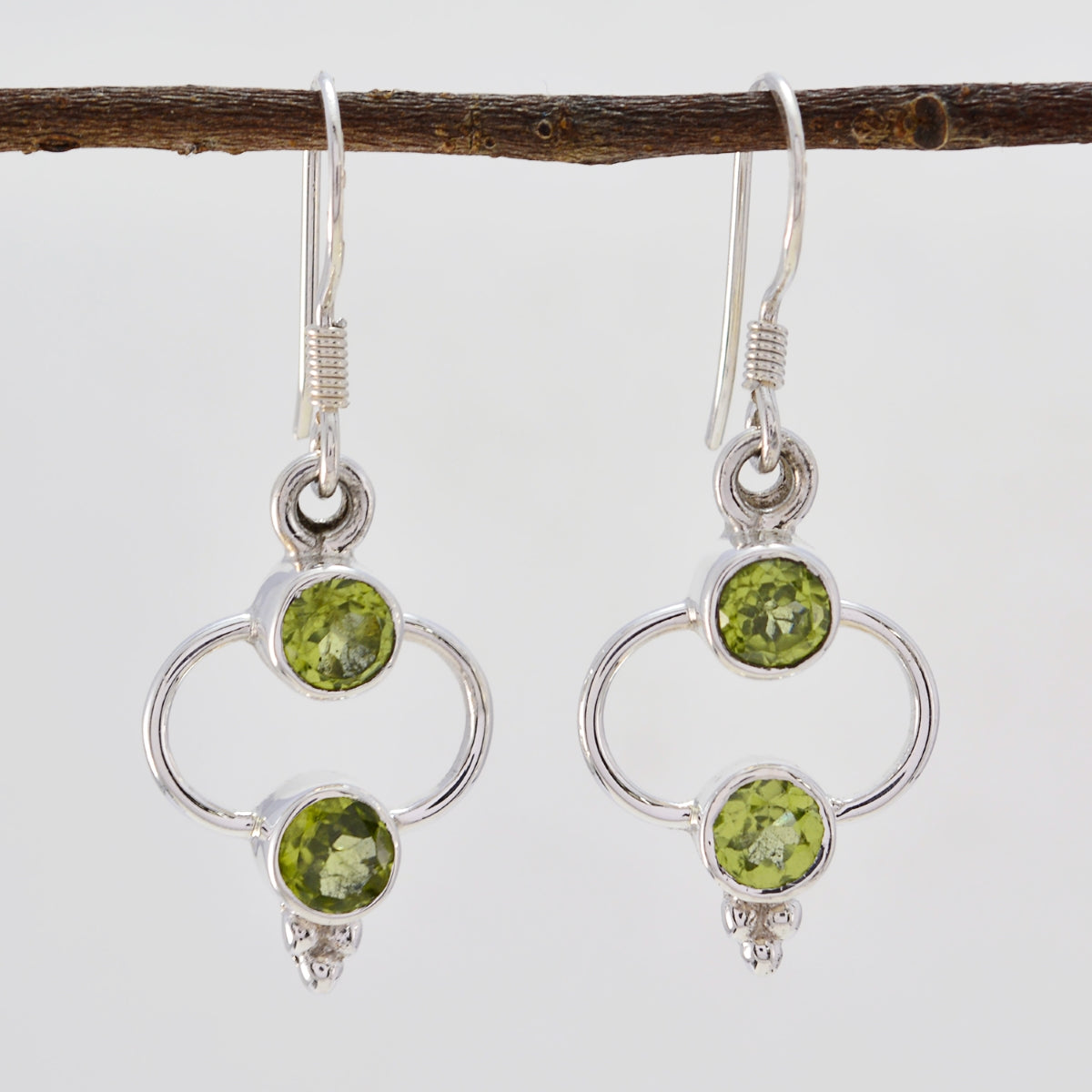 Peridot-American-Sofía-multiple-Dangle-Green-925-Silver-Earring