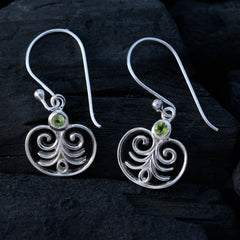 Peridot-Egyptian-Aurora-Solitaire-Dangle-Green-Silver-Earring