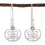 Peridot-Egyptian-Aurora-Solitaire-Dangle-Green-Silver-Earring