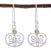 Peridot-Egyptian-Aurora-Solitaire-Dangle-Green-Silver-Earring