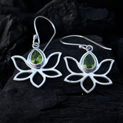 Peridot-Japanese-Bella-Solitaire-Dangle-Green-92.5-Silber-Ohrring