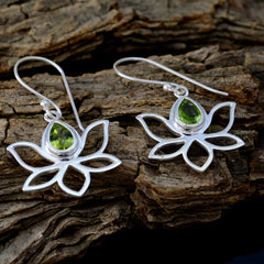 Peridot-Japanese-Bella-Solitaire-Dangle-Green-92.5-Silber-Ohrring