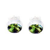 Peridot-German-Harper-Solitaire-Stud-Green-925-Silver-Earring