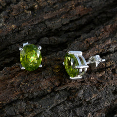 Peridot-African-Hazel-Solitaire-Stud-Green-925-Sterling-Silver-Earring