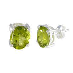 Peridot-African-Hazel-Solitaire-Stud-Green-925-Sterling-Silver-Earring