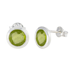 Peridot-Mexican-Yuki-Solitaire-Stud-Green-Silver-Earring