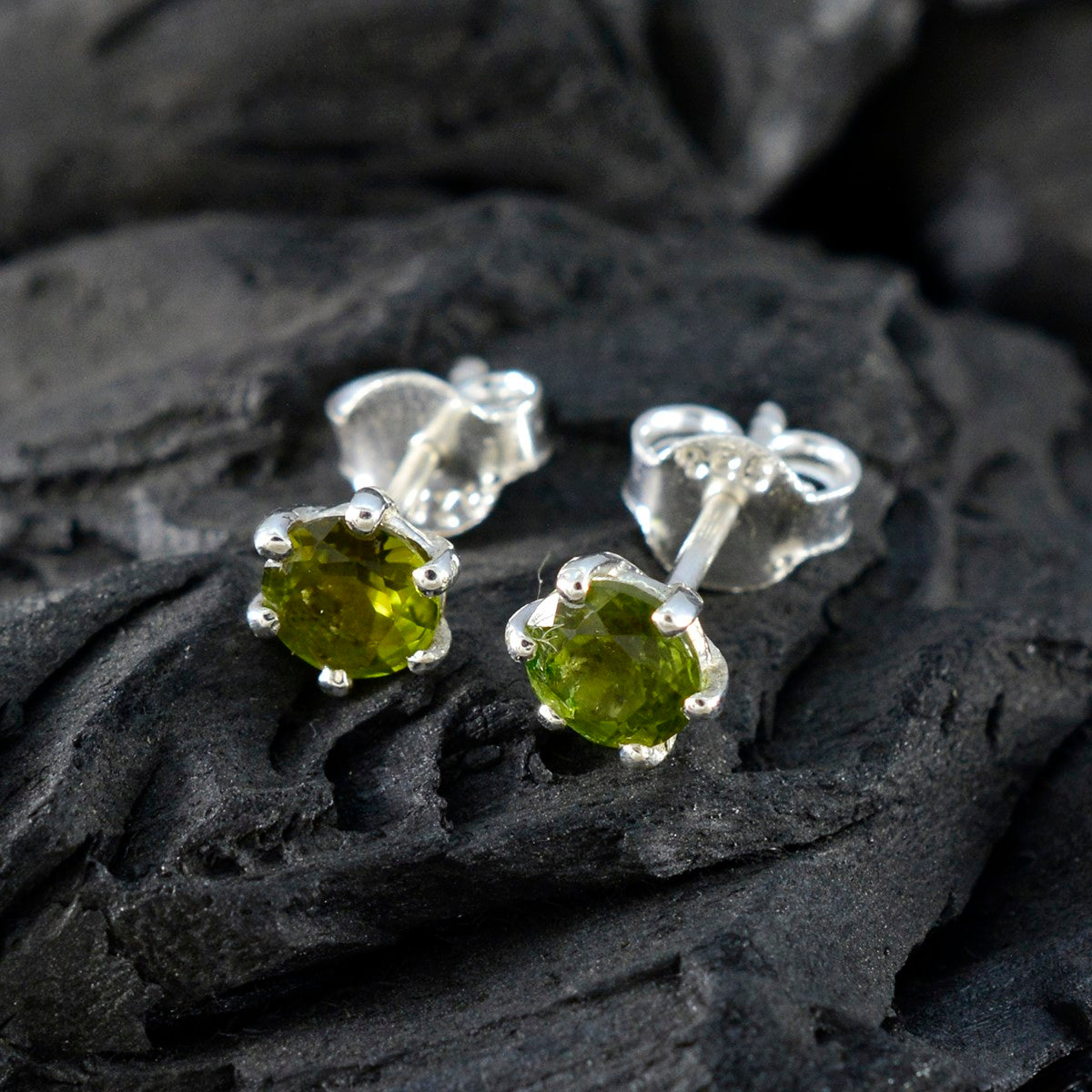 Peridot-American-Aiko-Solitaire-Stud-Green-925-Sterling-Silver-Earring