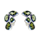 Peridot-Egyptian-Inès-multiple-Stud-Green-92.5-Silver-Earring