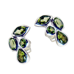 Peridot-Egyptian-Inès-multiple-Stud-Green-92.5-Silver-Earring