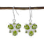 Peridot-African-Olivia-multiple-Dangle-Green-Silver-Earring