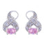 Pink-CZ-Egyptian-Riley-multiple-Stud-Pink-Silver-Earring