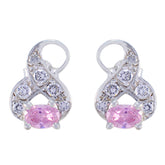 Pink-CZ-Egyptian-Riley-multiple-Stud-Pink-Silver-Earring