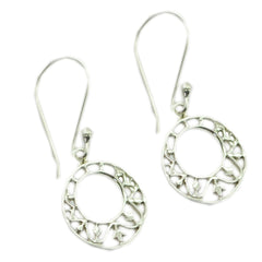 Plain-Egyptian-Katharina-plain-Dangle-Gray-Silver-Earring