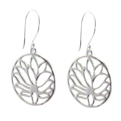 Plain-German-Clara-plain-Dangle-Gray-925-Sterling-Silver-Earring
