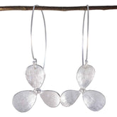 Plain-Italian-Isadora-plain-Dangle-Gray-Sterling-Silver-Earring