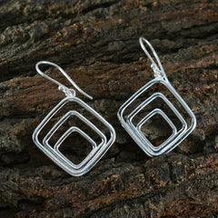 Plain-Mexican-Joaquina-plain-Dangle-Gray-92.5-Silver-Earring