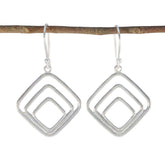 Plain-Mexican-Joaquina-plain-Dangle-Gray-92.5-Silver-Earring