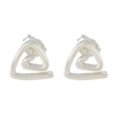 Plain-French-Lorena-plain-Stud-Gray-92.5-Silver-Earring