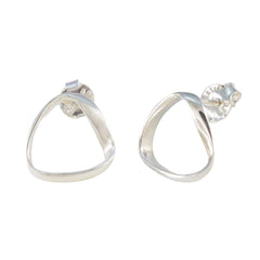 Plain-Marokkanischer-María-Plain-Ohrstecker-Grau-925-Silber-Ohrring