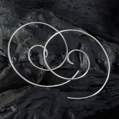 Plain-Egyptian-Mariana-plain-Dangle-Gray-92.5-Silver-Earring