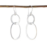 Plain-Japanese-Natalia-plain-Dangle-Gray-Sterling-Silver-Earring