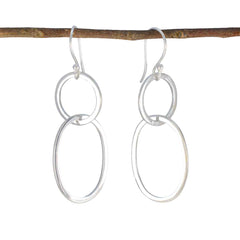 Plain-Japanese-Natalia-plain-Dangle-Grey-Sterling-Silber-Ohrring