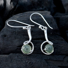 Prehnite-African-Yasmine-Solitaire-Dangle-Green-925-Silver-Earring