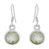 Prehnite-Korean-Chen-Solitaire-Dangle-Green-Silver-Earring