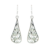 Prehnite-Australian-Sofía-multiple-Dangle-Green-Silver-Earring