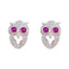 Ruby-CZ-Australian-Harper-multiple-Stud-Pink-925-Sterling-Silver-Earring