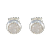 Rainbow-Moonstone-Spanish-Ella-Solitaire-Stud-White-925-Sterling-Silver-Earring