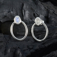 Rainbow-Moonstone-Egyptian-Sofia-Solitaire-Stud-White-Silver-Earring