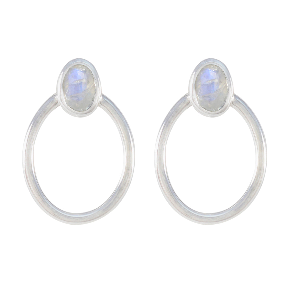 Rainbow-Moonstone-Egyptian-Sofia-Solitaire-Stud-White-Silver-Earring