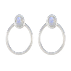 Rainbow-Moonstone-Egyptian-Sofia-Solitaire-Stud-White-Silver-Earring