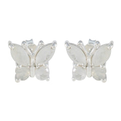 Rainbow-Moonstone-Middle-Eastern-Inès-quarter-Stud-White-Silver-Earring