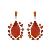 Red-Onyx-Italian-Bianca-multiple-Stud-Red-925-Silver-Earring