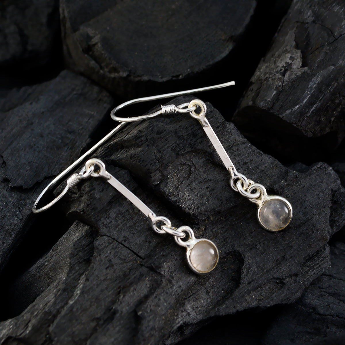 Rose-Quartz-Middle-Eastern-Hannah-multiple-Dangle-Pink-Silver-Earring