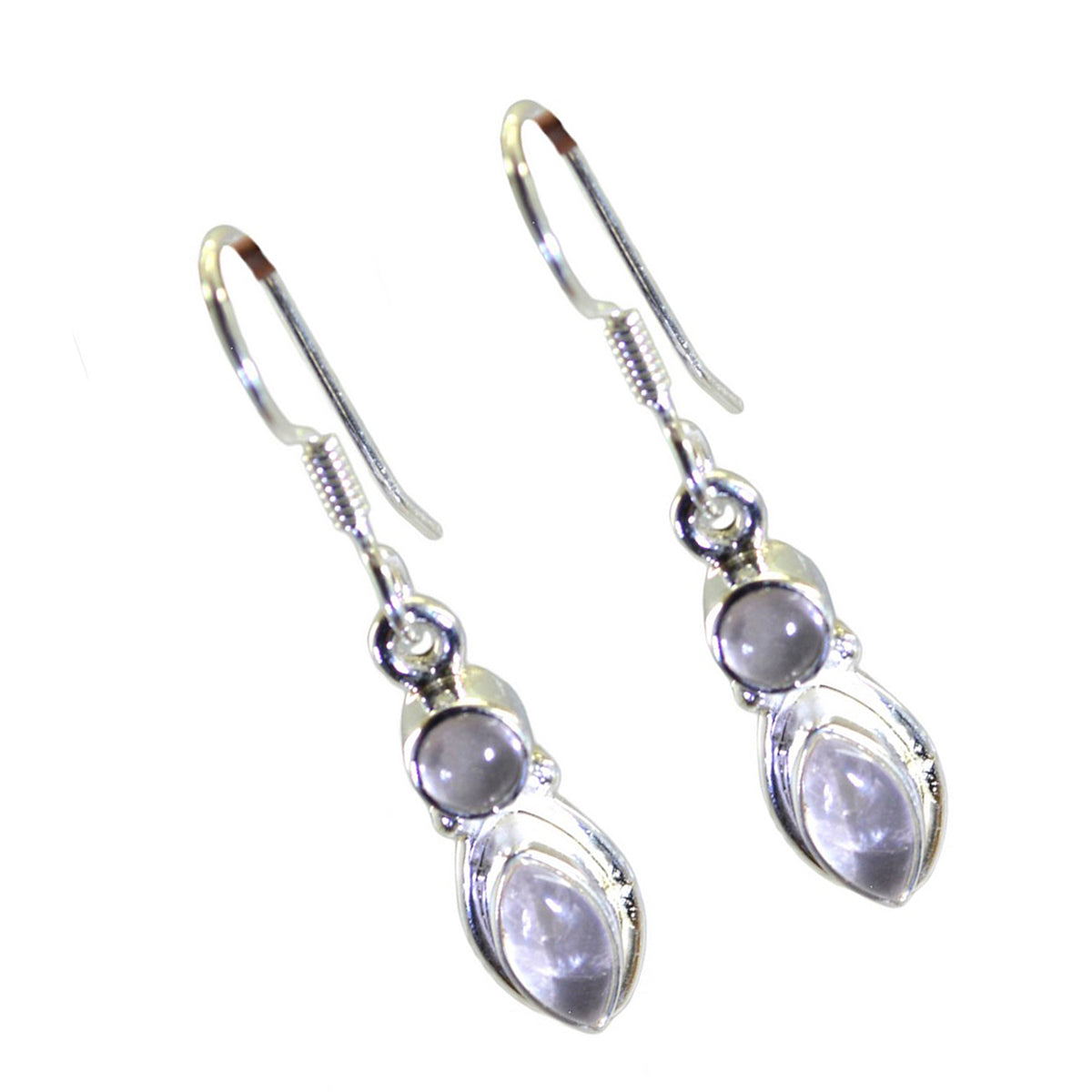 Rose-Quartz-French-Skylar-multiple-Dangle-Pink-Silver-Earring