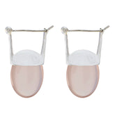 Rose-Quartz-American-Josephine-Solitaire-Dangle-Pink-925-Silver-Earring
