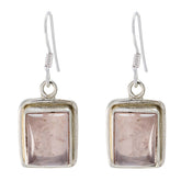 Rose-Quartz-Mexican-Freya-Solitaire-Dangle-Pink-Sterling-Silver-Earring