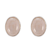 Rose-Quartz-French-Carolina-Solitaire-Stud-Pink-925-Silver-Earring
